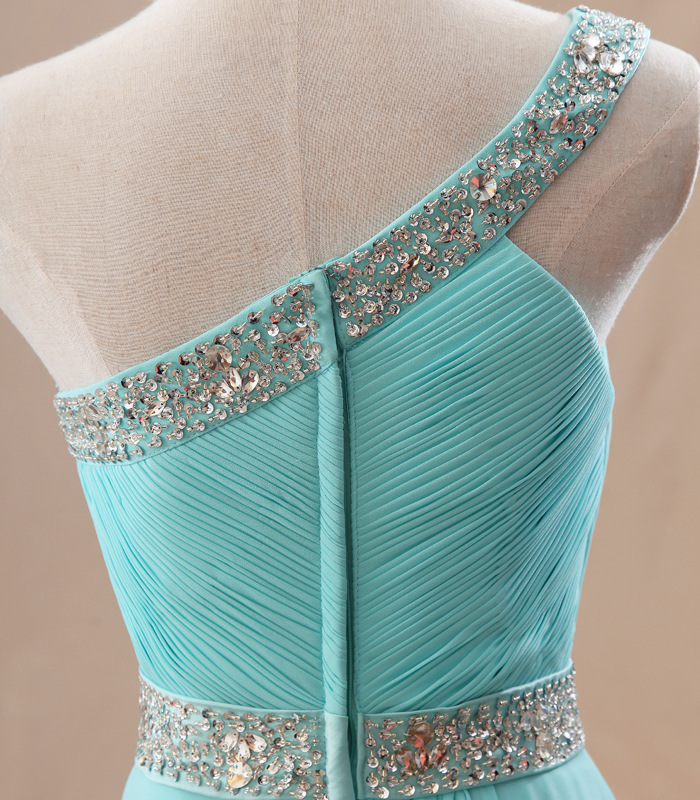 Light Blue Prom Dresses Prom Dresses,one Shoulder Prom Dresses chiffon Prom Dresses sexy Prom Dresses dresses For Prom