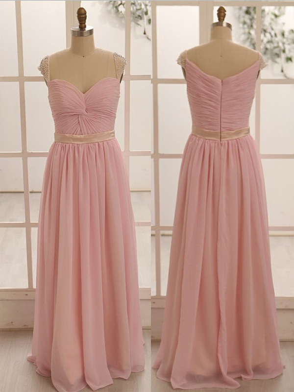 Pink Prom Dresses long Elegant Prom Dresses chiffon Prom Dresses