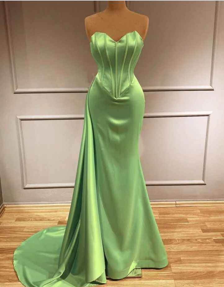 Prom Dresses mermaid Corset Satin Prom Dresses