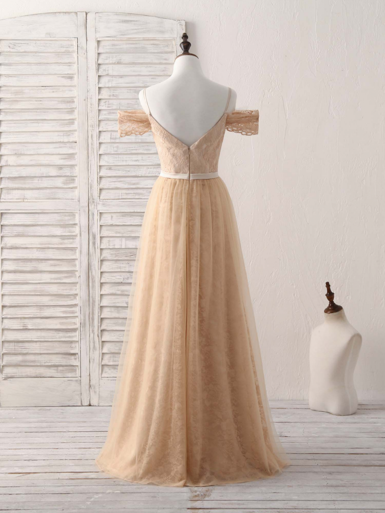 Prom Dresses champagne Tulle Long Bridesmaid Dresses Champagne Prom Dresses Cocktail Dresses