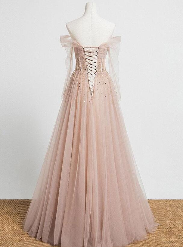 Prom Dresses tulle Sequin Long Prom Dresses Formal Dresses