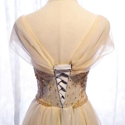 Prom Dresses v-neck Party Dresses Champagne Prom Dresses Chic Bridesmaid Dresses