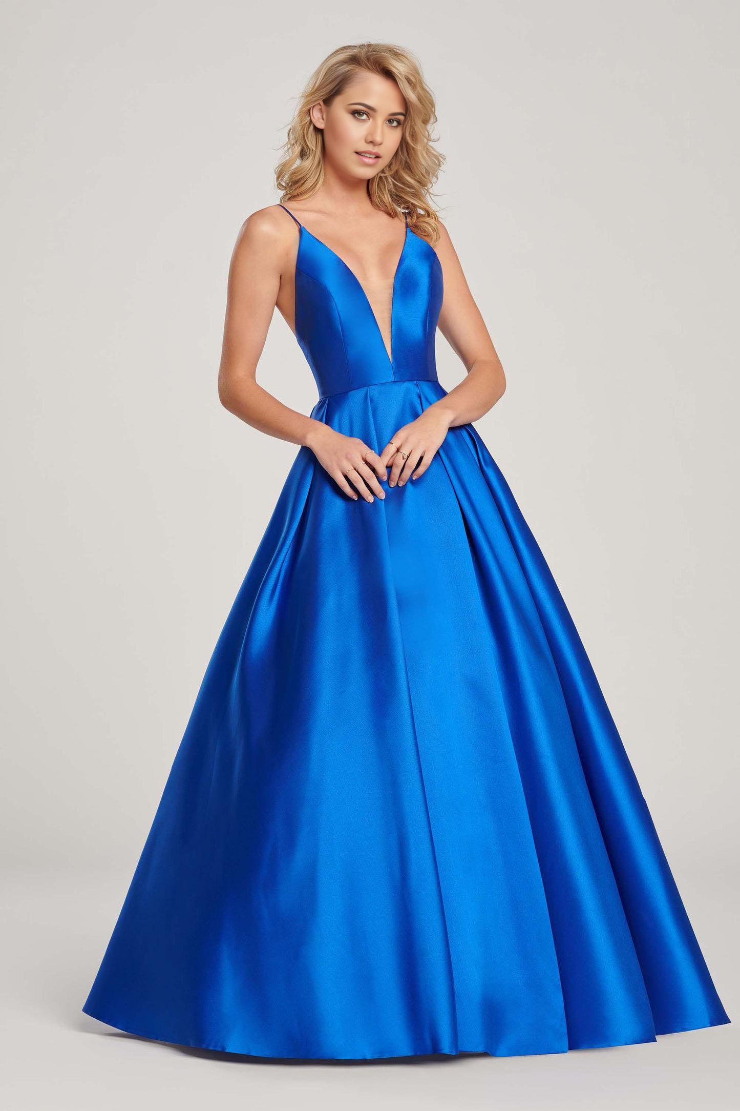 Spaghetti Strap A-line Skirt Sleeveless Long Formal Prom Dress