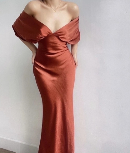 Silk Cape Sleeve Maxi Dress Long Dress Party Dress Prom Dress Formal Occasions ?