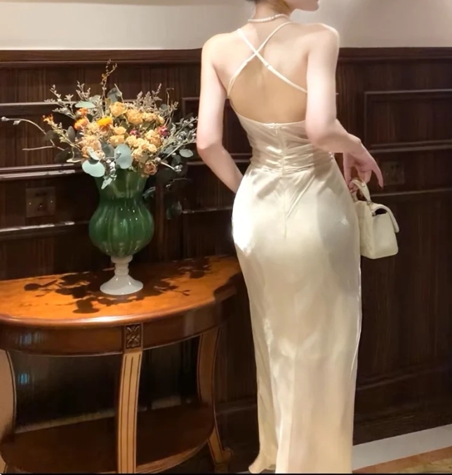 White Sheath Long Prom Dress Simple Wedding Dress