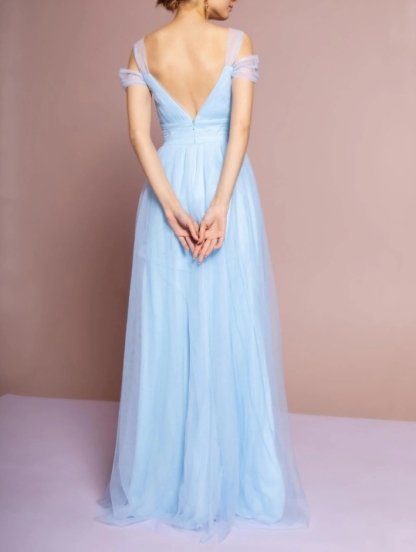 Beautiful Mauve Backless Formal Prom Dress