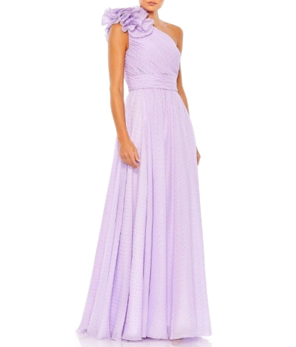 Sexy Lilac One-Shoulder Long Floor Length Formal Prom Gown