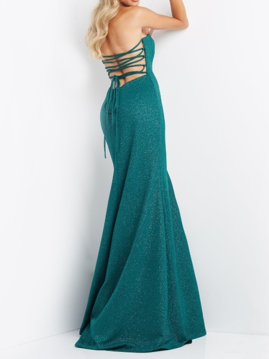 Hunter A-line Off The Shoulder Strapless Style Slim Flash Front Slit Formal Ballroom Dress