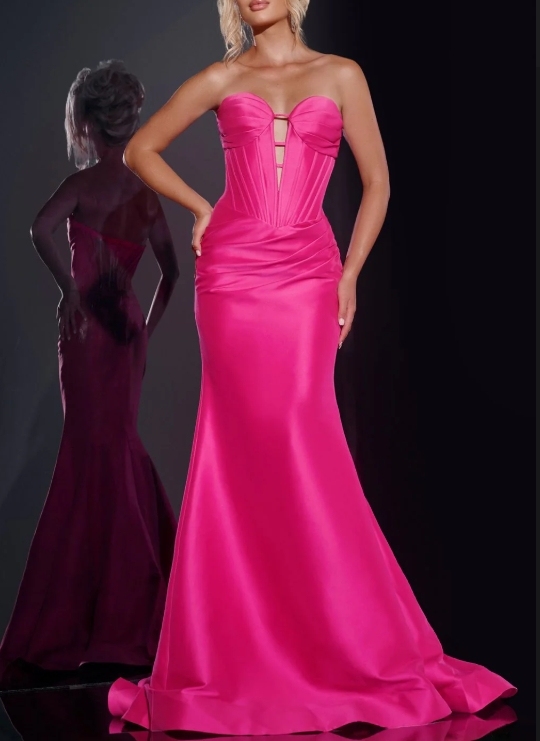 A-LineOff the Shoulder Tail Style With Attached Train Formal PromDress