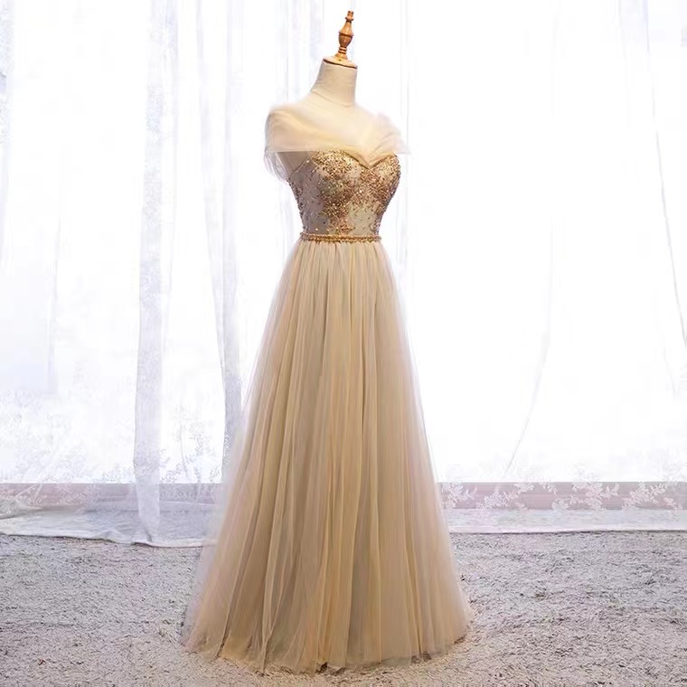 Prom Dresses v-neck Party Dresses Champagne Prom Dresses Chic Bridesmaid Dresses