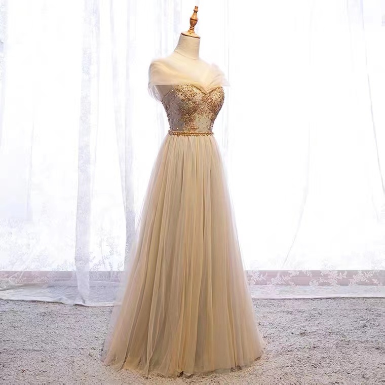 Prom Dresses v-neck Party Dresses Champagne Prom Dresses Chic Bridesmaid Dresses