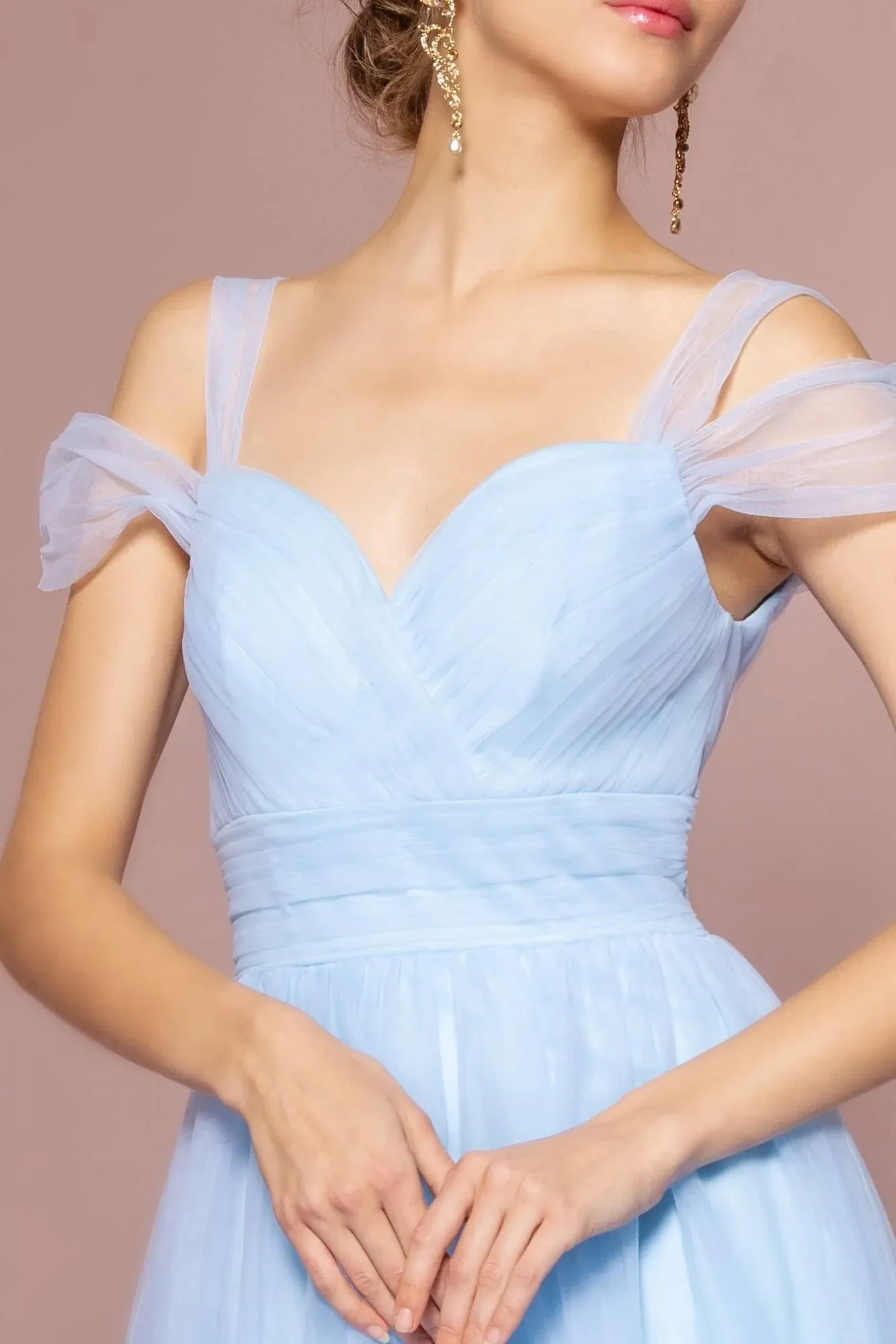 Beautiful Mauve Backless Formal Prom Dress