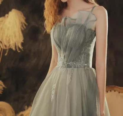Green Tulle Prom Dress Fairy Prom Dress Party Dress  Prom Dress Elegant Party Dress Graduation Dres
