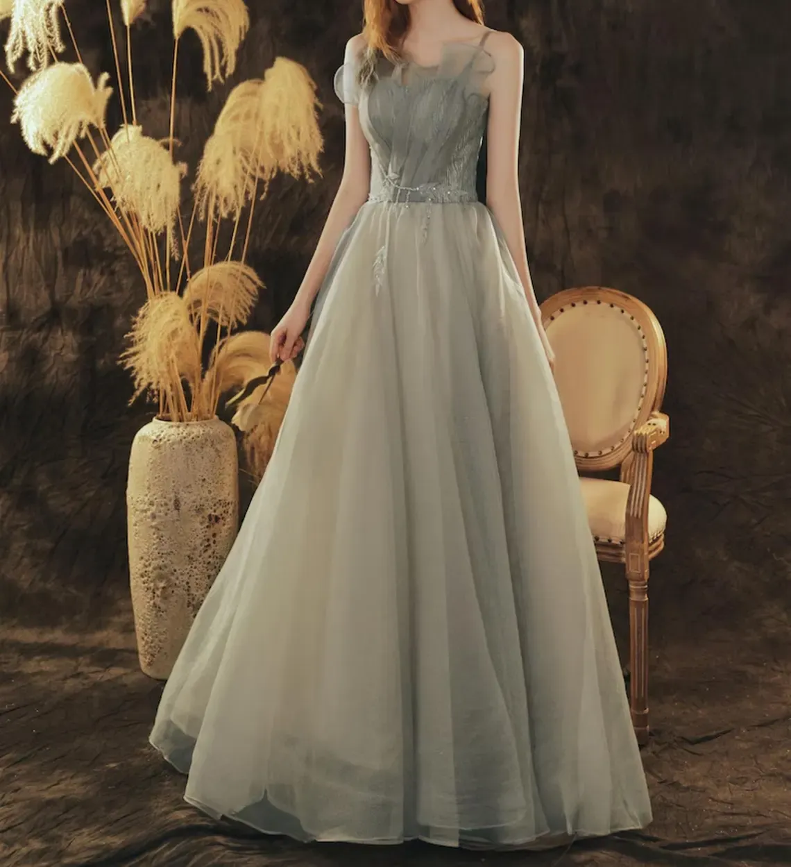 Green Tulle Prom Dress Fairy Prom Dress Party Dress Prom Dress Elegant Party Dress Graduation Dres