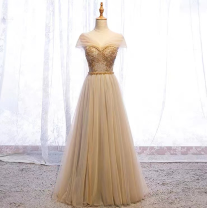 Prom Dresses v-neck Party Dresses Champagne Prom Dresses Chic Bridesmaid Dresses