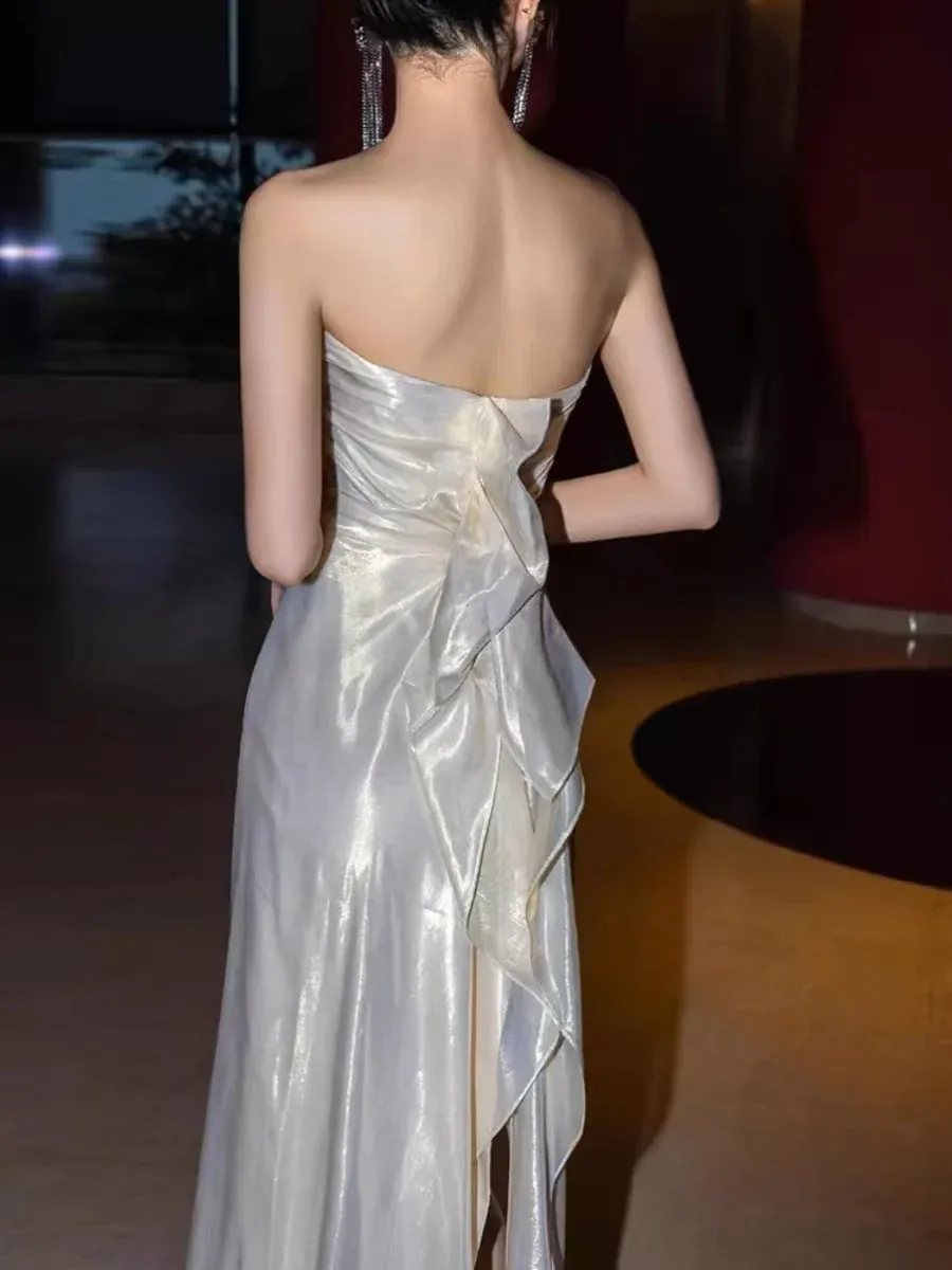 A Line Long Prom Dress Formal Evening Party Dress