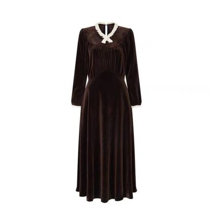 Long Velvet Dress Velvet Maxi dress Velvet Bridesmaid Dress Winter Dress Velvet Vintage Dress  Gift For Her  Plus Size Dress