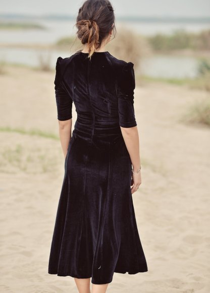 Velvet Dress Black  Women Velvet Dress  Velvet Formal Dress