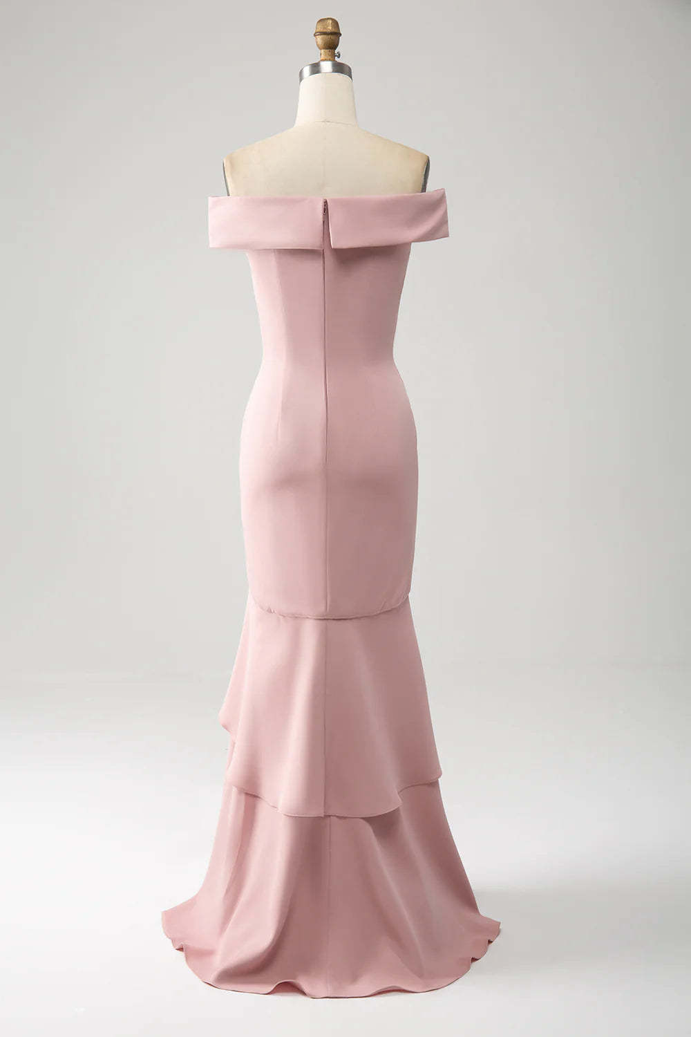 Pink Mermaid Ruffled Bridesmaid Dresses