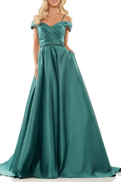 Prom Dress Embellished Strap Sweetheart Neck Sleeveless Pleated Tie Back Jacquard Dress