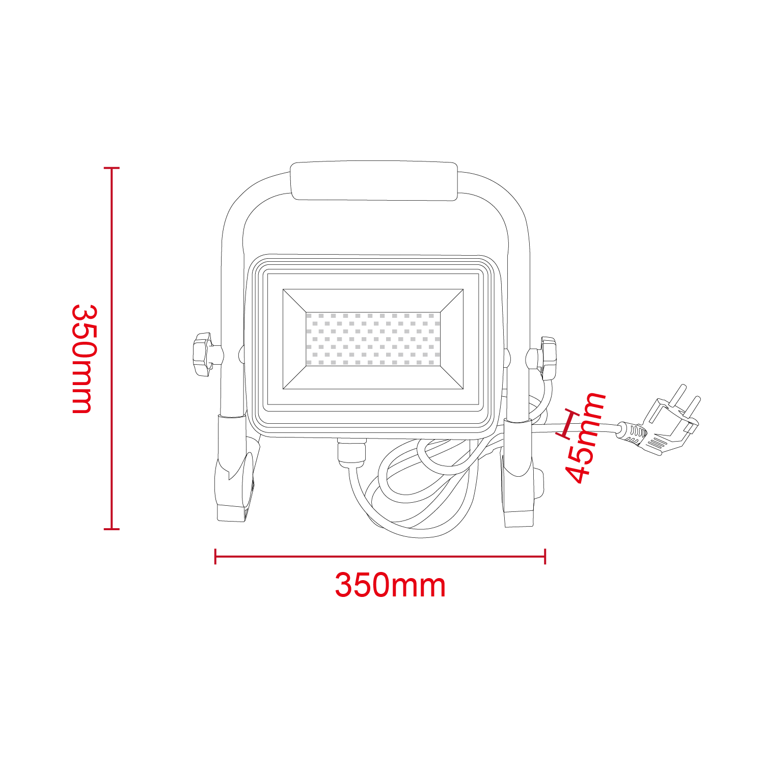 100W LED Work Light 12000 Lumen Portable  | JD-FLW-E-100W-P-Flood-Light with Handle