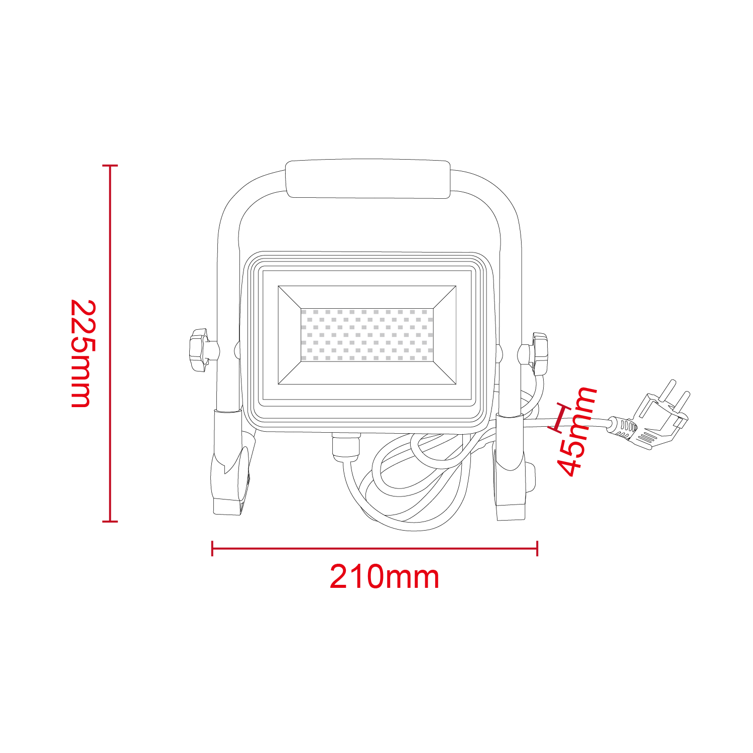30W LED Work Light 3600 Lumen Portable  | JD-FLW-E-30W-P-Flood-Light with Handle