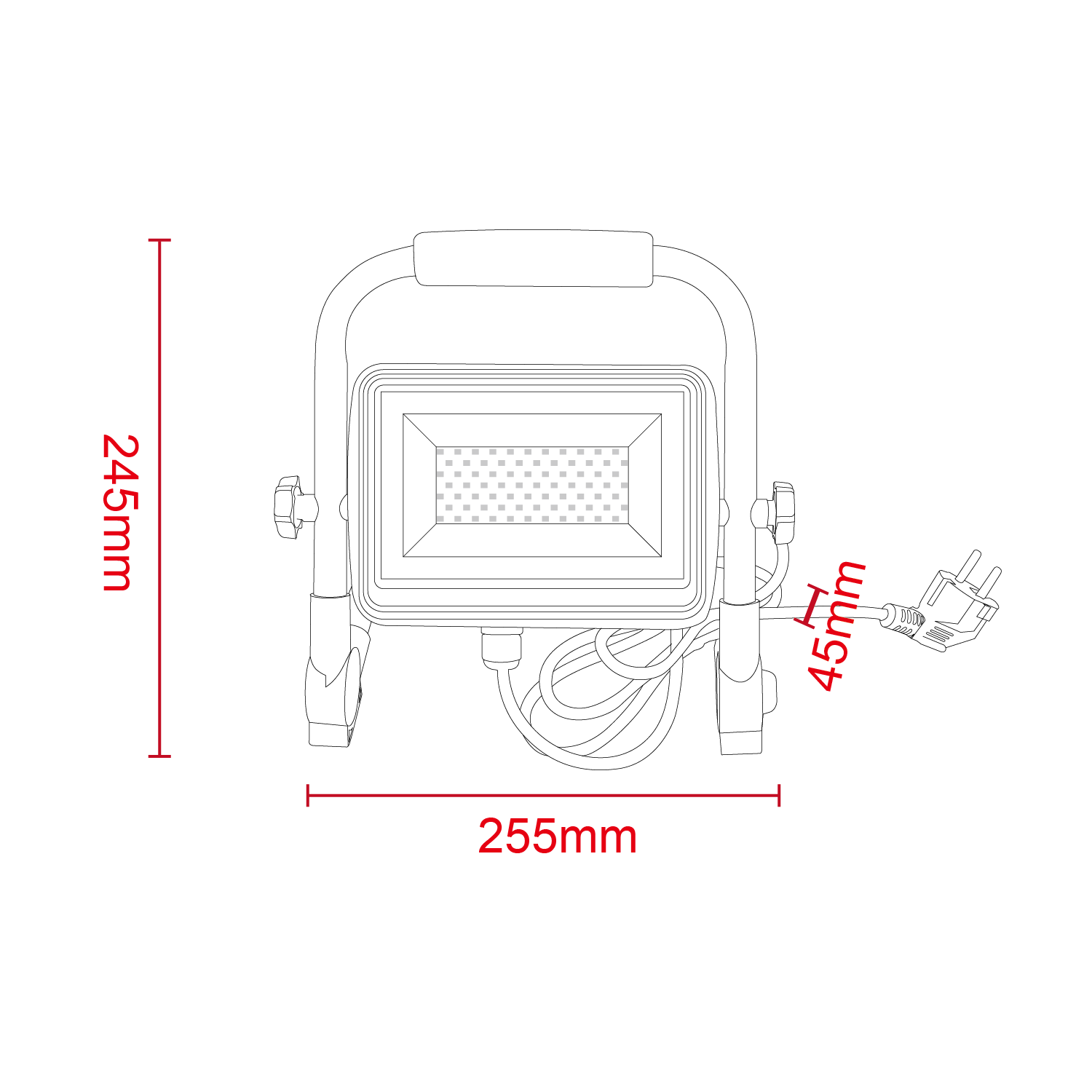 50W LED Work Light 6000 Lumen Portable  | JD-FLW-E-50W-P-Flood-Light with Handle