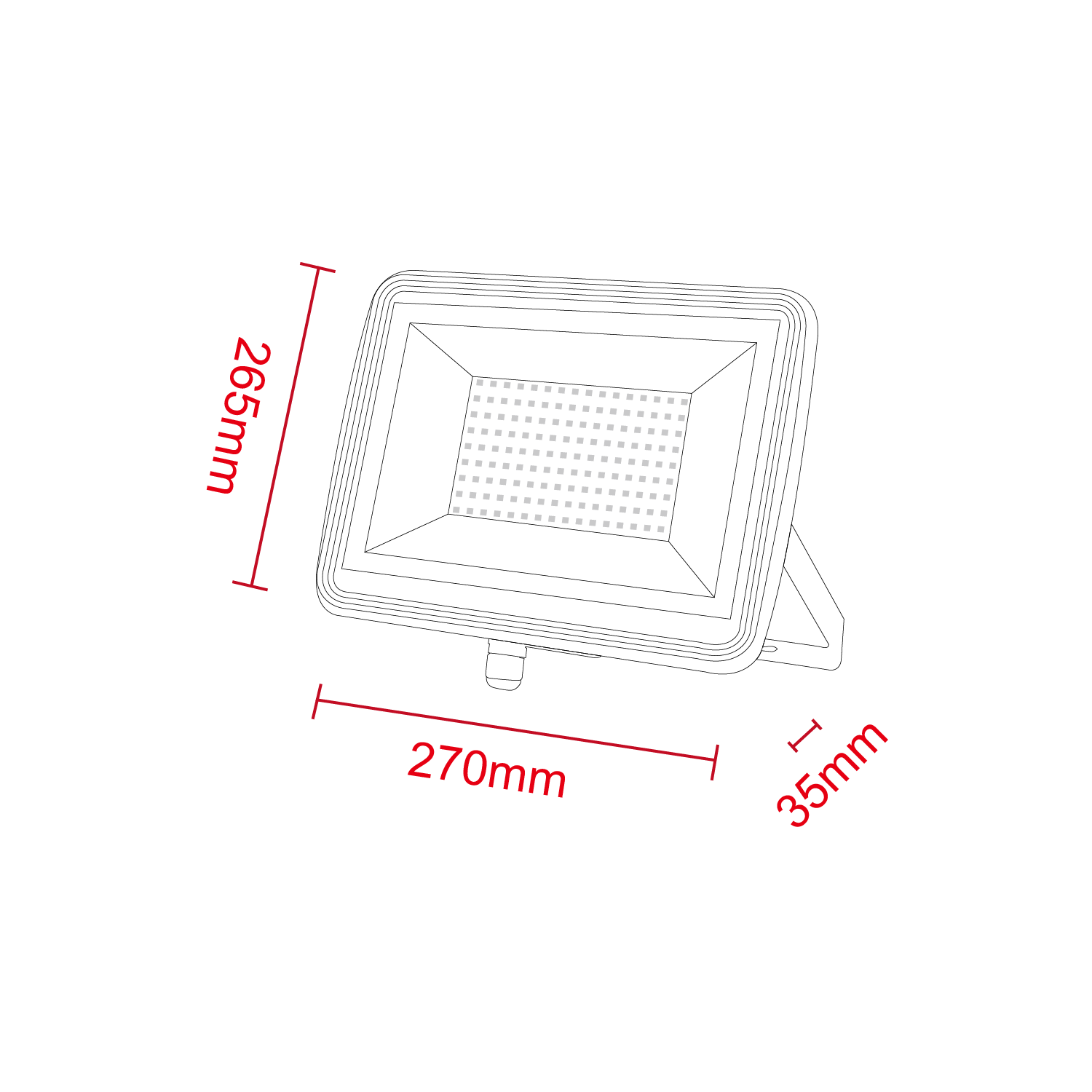 100W LED Flood Light 12000 Lumen Black | JD-FLW-E-100W 