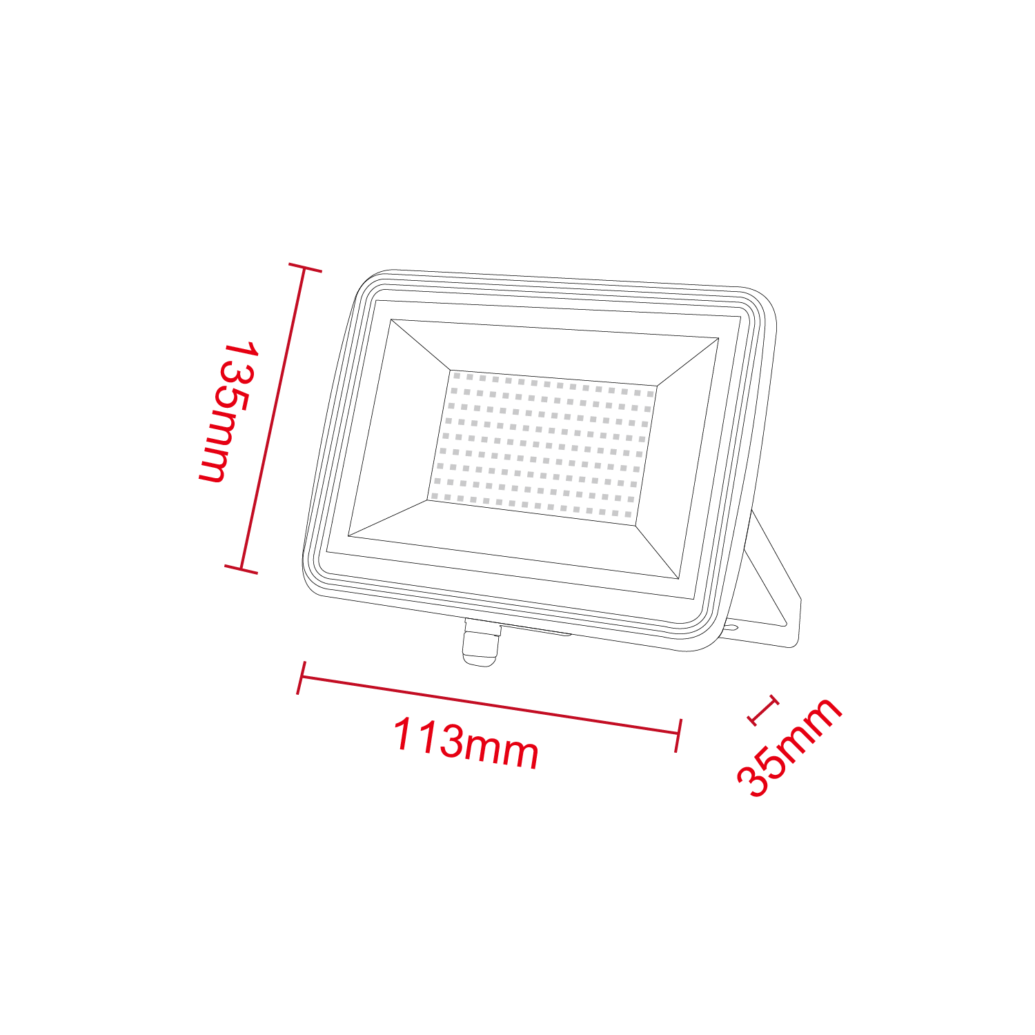20W LED Flood Light 2400 Lumen Black | JD-FLW-E-20W 
