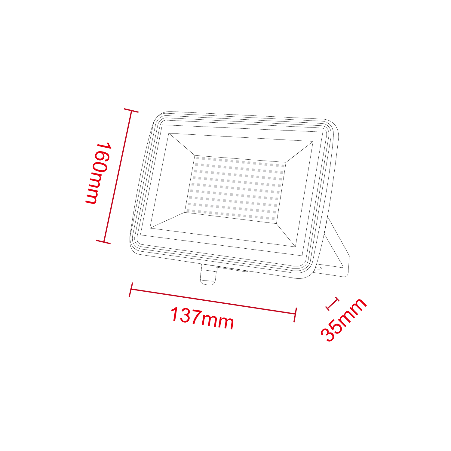 30W LED Flood Light 3600 Lumen Black | JD-FLW-E-30W 