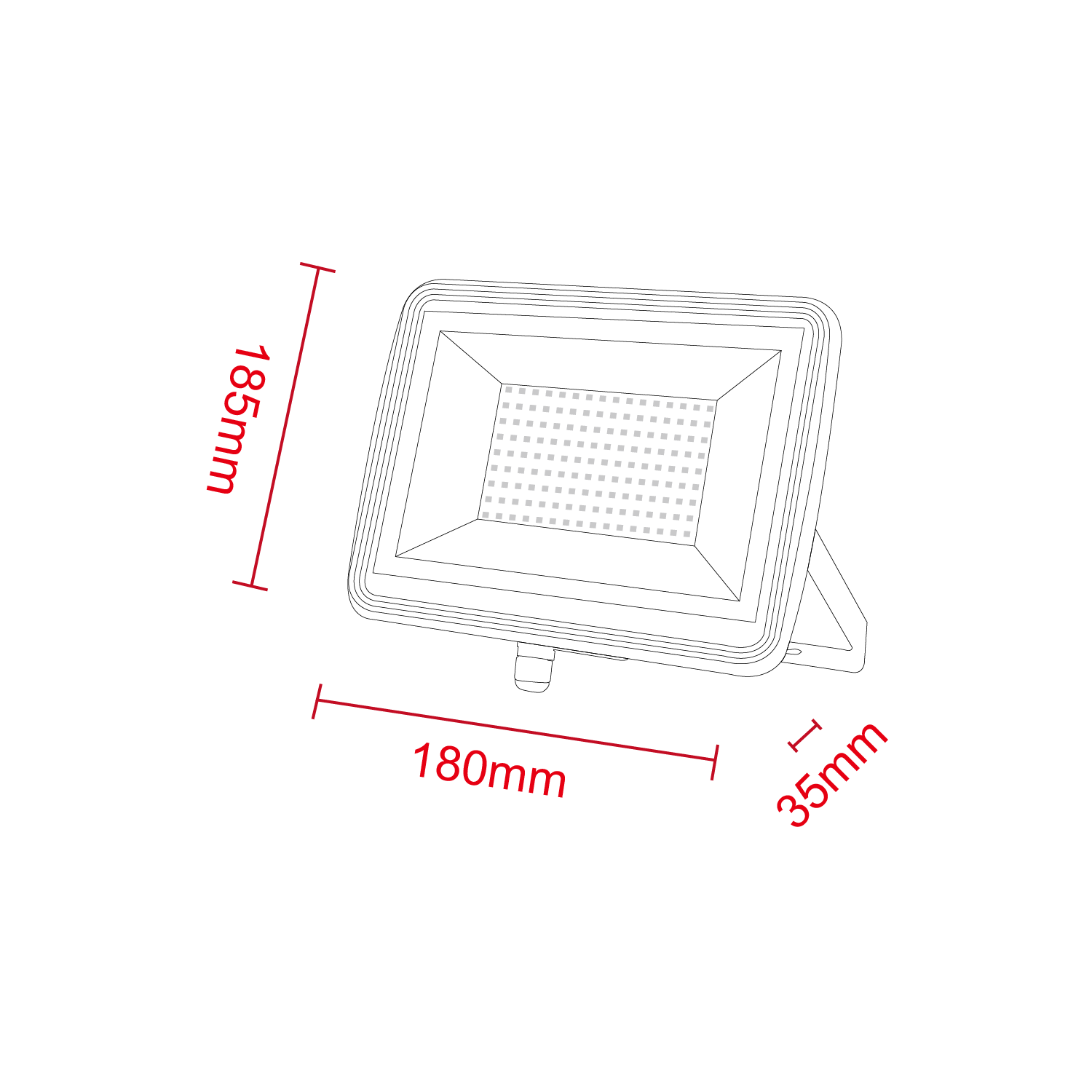 50W LED Flood Light 6000 Lumen Black | JD-FLW-E-50W 