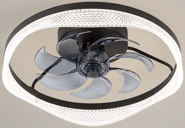 JD SmartLighting Bladeless Ceiling Fan Light JDF-WS013 – 20" | Motor 16.6W + Lighting 36W | 120lm/W | 7 Blades