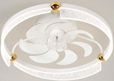 JD SmartLighting Bladeless Ceiling Fan Light JDF-WS013 – 20" | Motor 16.6W + Lighting 36W | 120lm/W | 7 Blades