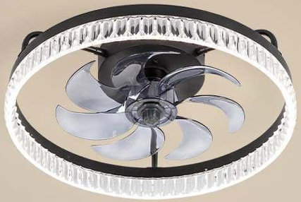 JD SmartLighting Bladeless Ceiling Fan Light JDF-WS016 – 20" | Motor 16.6W + Lighting 36W | 120lm/W | 7 Blades
