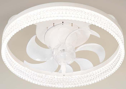 JD SmartLighting Bladeless Ceiling Fan Light JDF-WS016 – 20" | Motor 16.6W + Lighting 36W | 120lm/W | 7 Blades