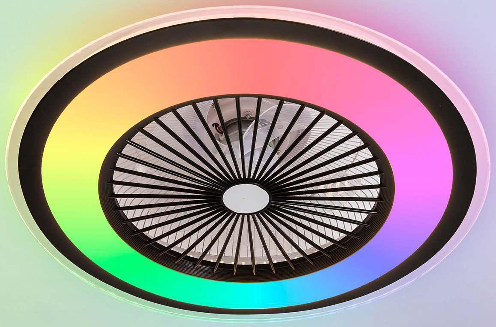 JD SmartLighting Bladeless Ceiling Fan Light JDF-WS019 – 20" | Motor 17.8W + Lighting 40W | 120lm/W | 7 Blades