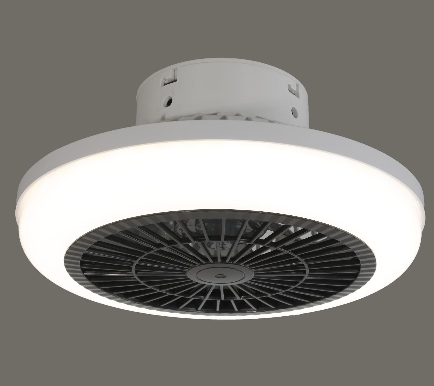 JD SmartLighting Bladeless Ceiling Fan Light JDF-WS021 – 20" | Motor 17.8W + Lighting 40W | 120lm/W | 7 Blades