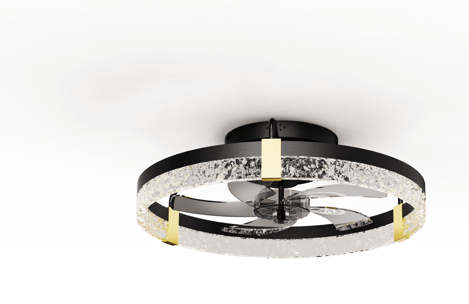 JD SmartLighting Bladeless Ceiling Fan Light JDF-WS027 – 20" | Motor 16.6W + Lighting 36W | 120lm/W | 7 Blades