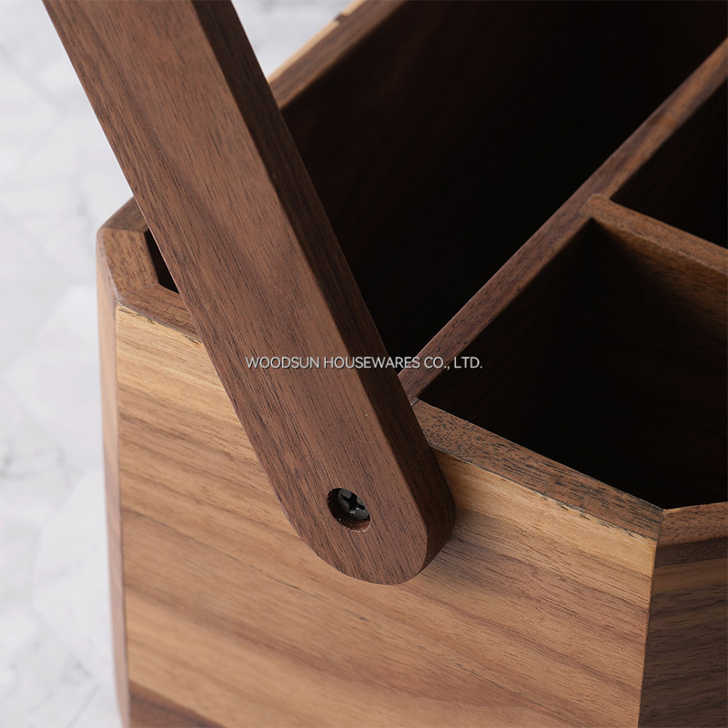 Woodsun Manufacturer Wooden Cutlery Organizer For Kitchen