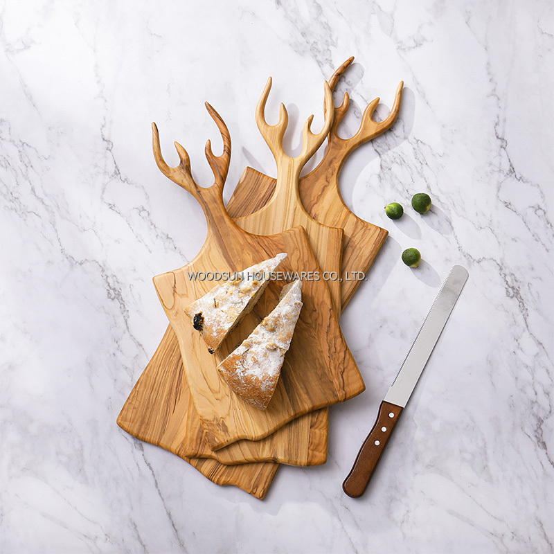 Woodsun Deer Head Design Wooden Cutting Board Chopping Blocks