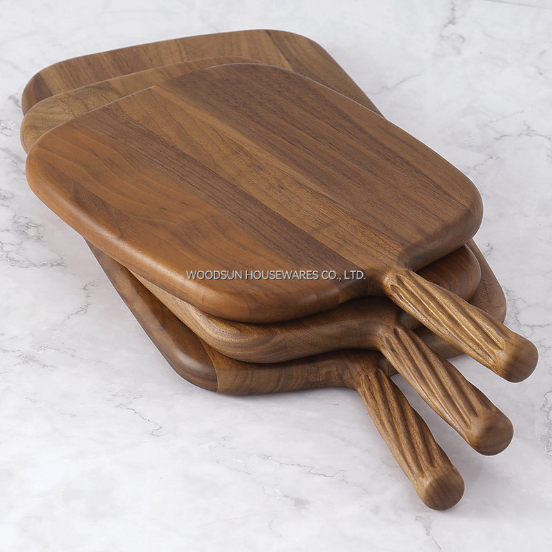 Wholesale Custom Wooden Larger Dining Serving Boards Tray With Handle