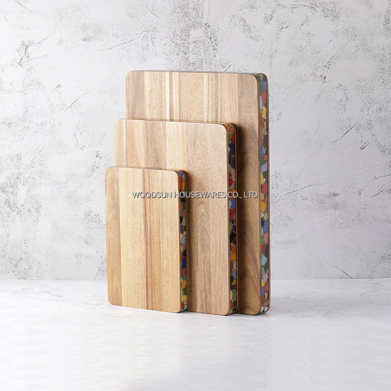 Woodsun Custom Manufacturer Rectangle Custom Logo Cutting Board Wood Acacia Wood 2025