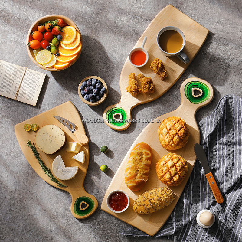 Woodsun White Birch Resin Schneidbretter Tabla De Cortar Cutting Wood Board