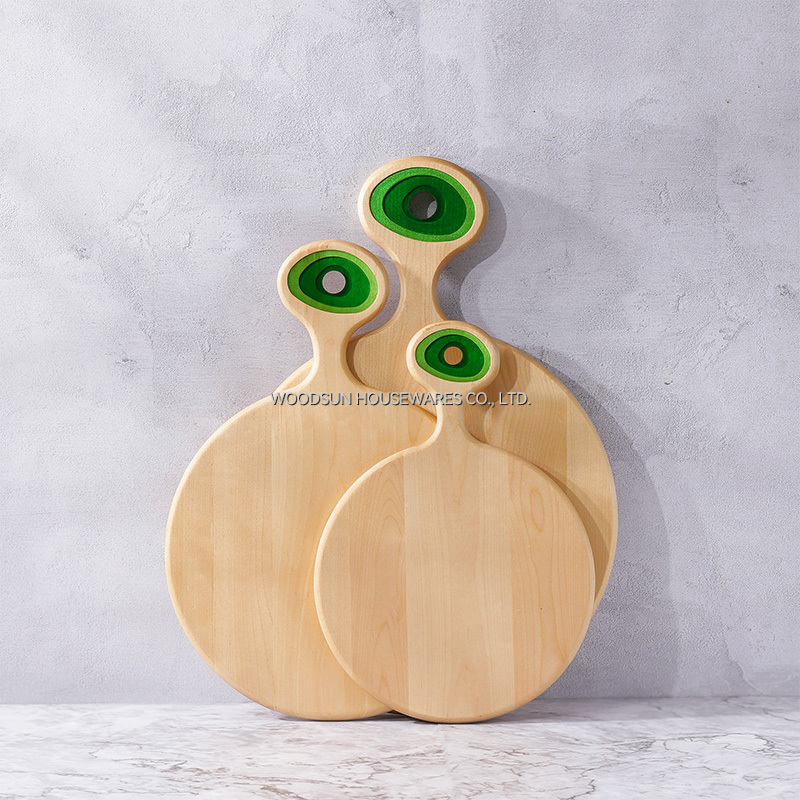 Woodsun Tabla De Cortar Wooden Cutting Boards Chopping Blocks Set For Outdoor Camping