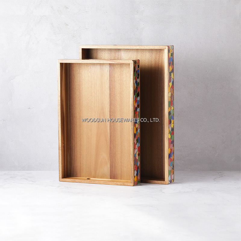 Woodsun Custom Luxury Cake Storage Serving Tray in Wood
