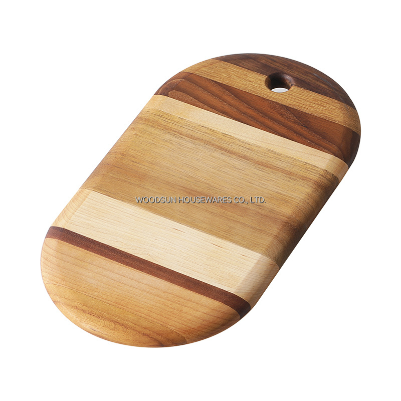 Woodsun FSC Oval Splicing Mini Cutting Boards Chopping Blocks
