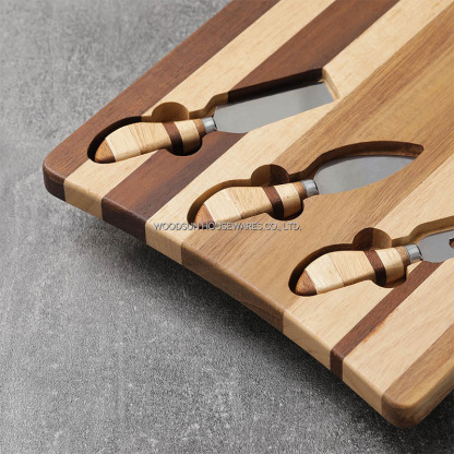 Woodsun Acacia Rubber Cheese Cutting Board Block