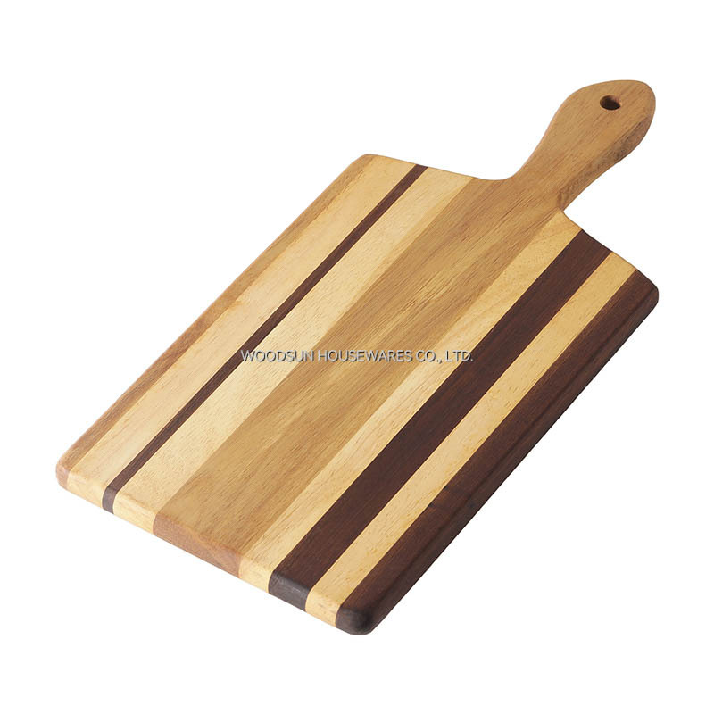 Woodsun Carbonized Acacia Rubber Wood Long Paddle Charcuterie Serving Board Wood