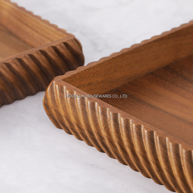 WoodSun Custom Food Dessert Trays Serving Trays For Restaurant
