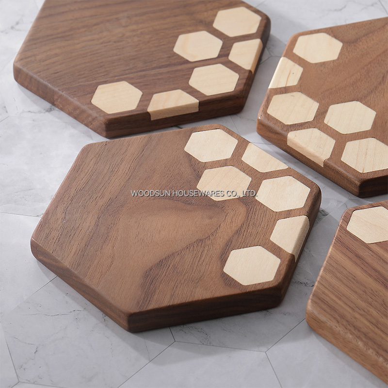 Woodsun Wooden Coaster Set